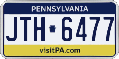 PA license plate JTH6477