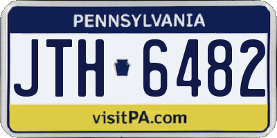 PA license plate JTH6482