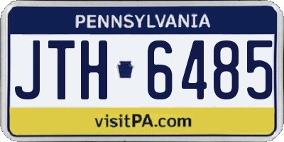 PA license plate JTH6485