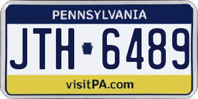 PA license plate JTH6489