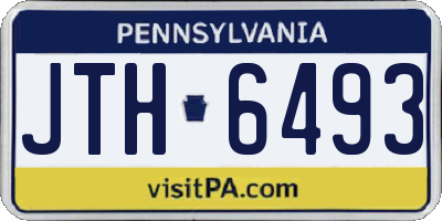 PA license plate JTH6493