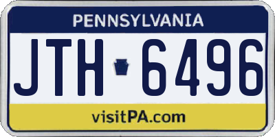 PA license plate JTH6496
