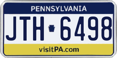 PA license plate JTH6498