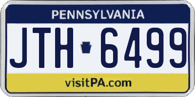 PA license plate JTH6499