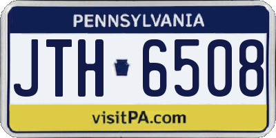 PA license plate JTH6508