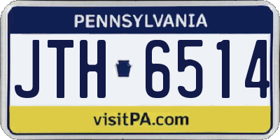 PA license plate JTH6514