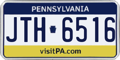 PA license plate JTH6516