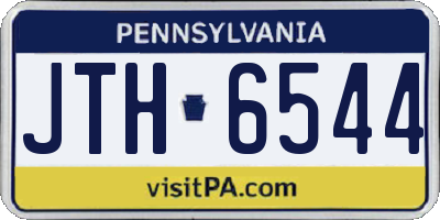 PA license plate JTH6544