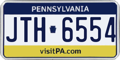 PA license plate JTH6554