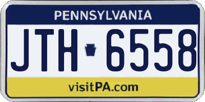 PA license plate JTH6558