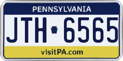 PA license plate JTH6565