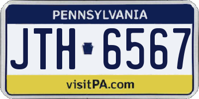 PA license plate JTH6567