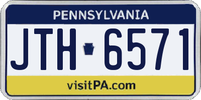 PA license plate JTH6571