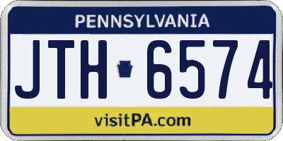 PA license plate JTH6574