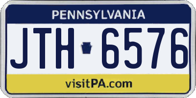 PA license plate JTH6576