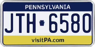 PA license plate JTH6580