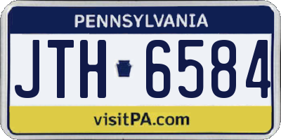 PA license plate JTH6584