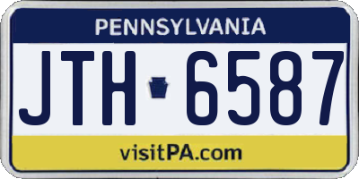 PA license plate JTH6587