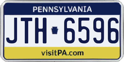 PA license plate JTH6596