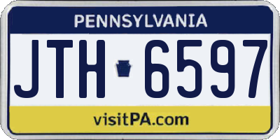 PA license plate JTH6597