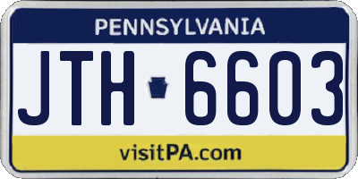 PA license plate JTH6603