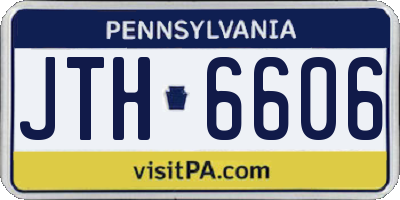 PA license plate JTH6606