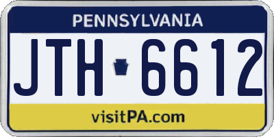 PA license plate JTH6612