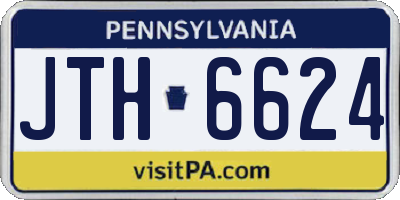 PA license plate JTH6624