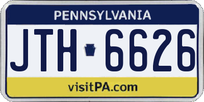 PA license plate JTH6626