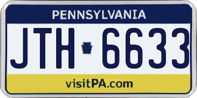 PA license plate JTH6633