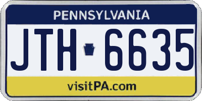 PA license plate JTH6635