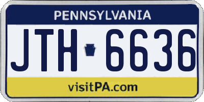 PA license plate JTH6636