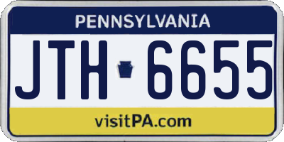 PA license plate JTH6655