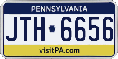 PA license plate JTH6656