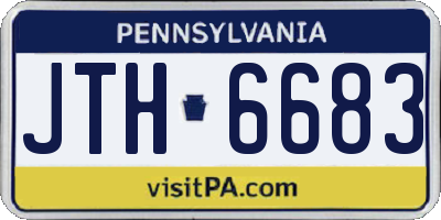 PA license plate JTH6683