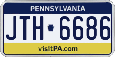 PA license plate JTH6686