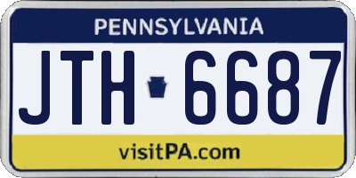 PA license plate JTH6687
