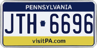 PA license plate JTH6696