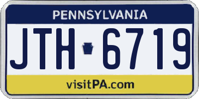 PA license plate JTH6719