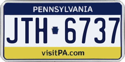 PA license plate JTH6737