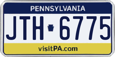 PA license plate JTH6775
