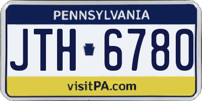 PA license plate JTH6780