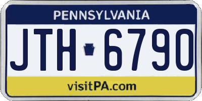 PA license plate JTH6790