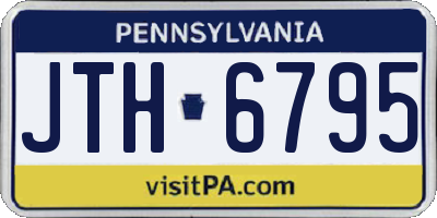 PA license plate JTH6795