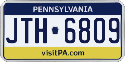 PA license plate JTH6809