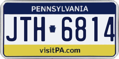 PA license plate JTH6814
