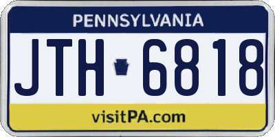 PA license plate JTH6818