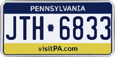 PA license plate JTH6833