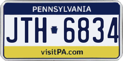 PA license plate JTH6834