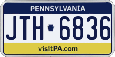 PA license plate JTH6836